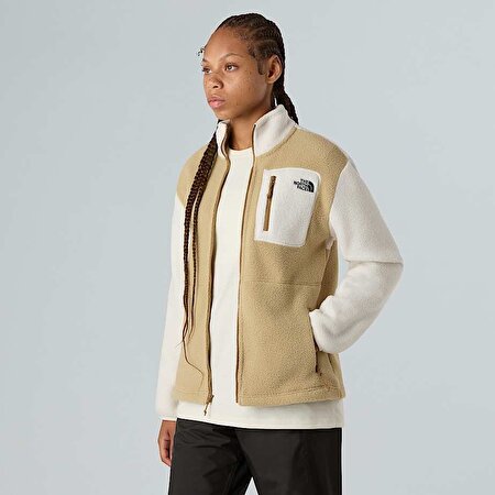 Kadın Yumiori Tam Boy Fermuarlı Polar Mont