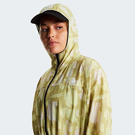 Kadın Mountain Athletics Baskılı Kapüşonlu Rüzgarlık