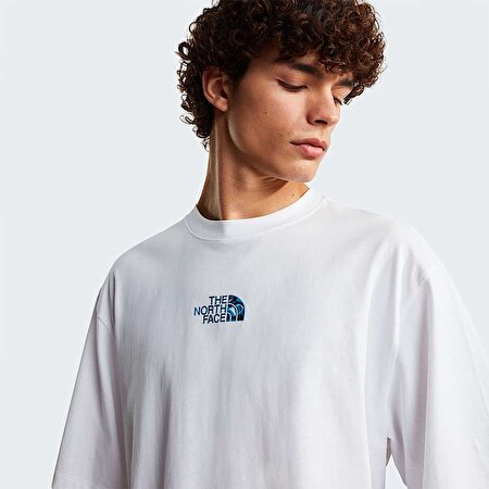 Erkek Liquid Logo Oversized Graphic Tişört