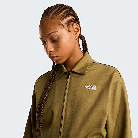 Kadın Twill Collared Mont