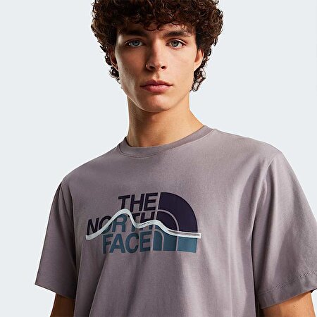 Erkek Mountain Line Regular Graphic Tişört