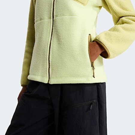 Kadın Yumiori Tam Boy Fermuarlı Polar Mont