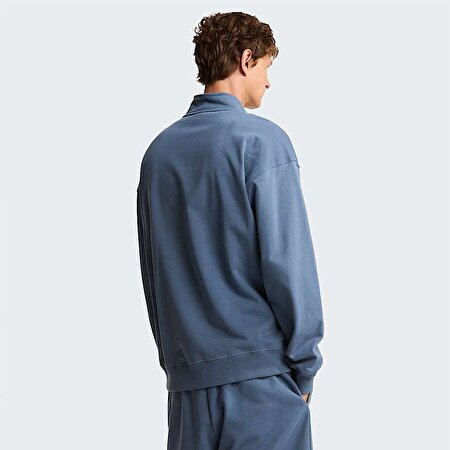 Unisex Essential Light Relaxed Yarım Fermuarlı Sweatshirt