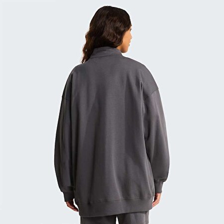 Unisex Essential Light Relaxed Yarım Fermuarlı Sweatshirt