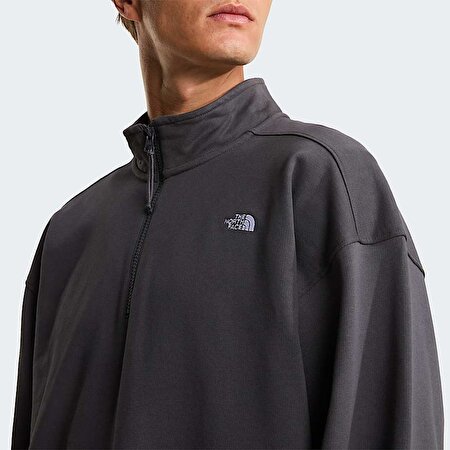 Unisex Essential Light Relaxed Yarım Fermuarlı Sweatshirt