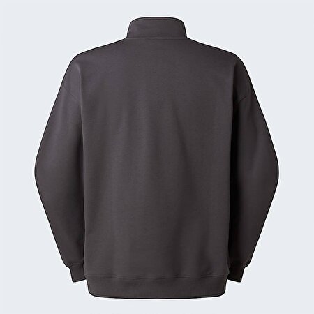 Unisex Essential Light Relaxed Yarım Fermuarlı Sweatshirt