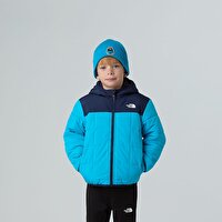 Çocuk Çift Taraflı Shasta Tam Boy Fermuarlı Kapüşonlu Mont