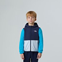 Çocuk Glacier Tam Boy Fermuarlı Kapüşonlu Polar