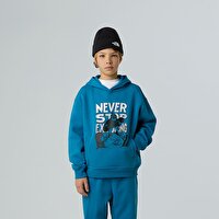 Erkek Çocuk Sports Oversize Görselli Kapüşonlu Üst