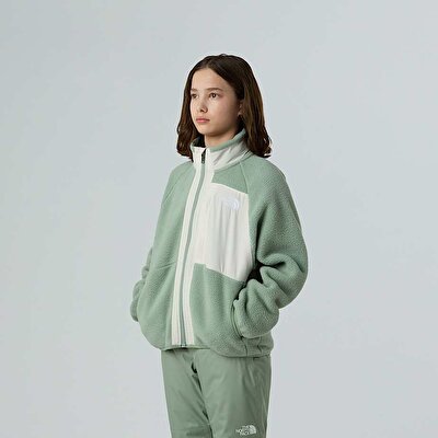 Kız Çocuk Yumiori Tam Boy Fermuarlı Polar Mont