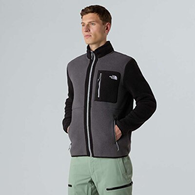 Erkek Yumiori Tam Boy Fermuarlı Polar Mont