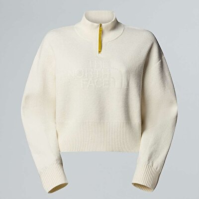 Kadın Yarım Fermuarlı Logo Sweatshirt