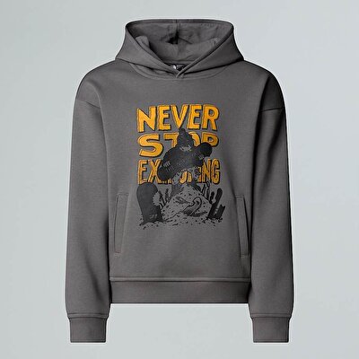 Erkek Çocuk Sports Oversize Görselli Kapüşonlu Üst